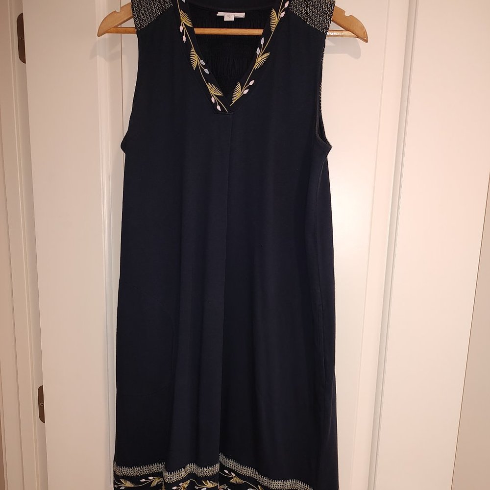 J. Jill Jersey Navy Knit Dress, Size S